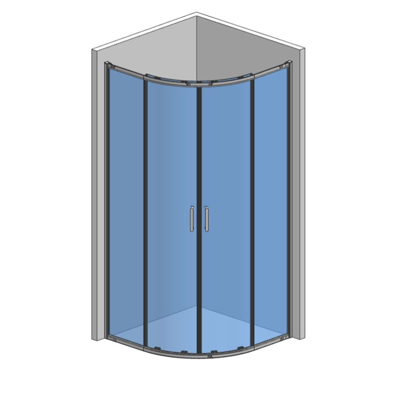 Душевой уголок AQUAme 80x80 AQM3801F-8 профиль Хром стекло прозрачное