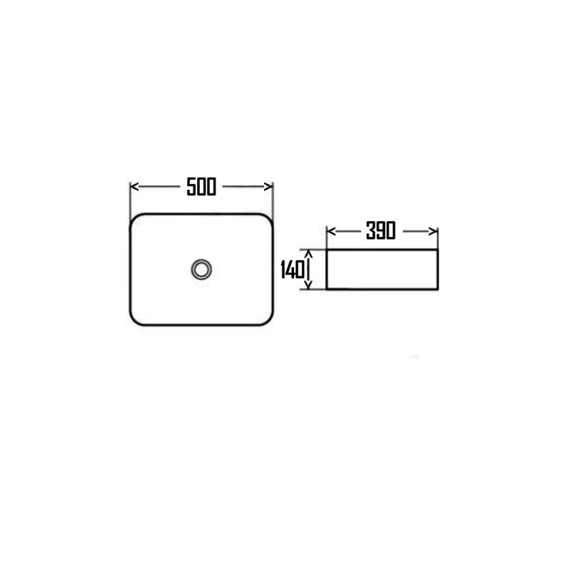 Раковина-чаша AQUAme 50 AQM5010 Белая глянцевая