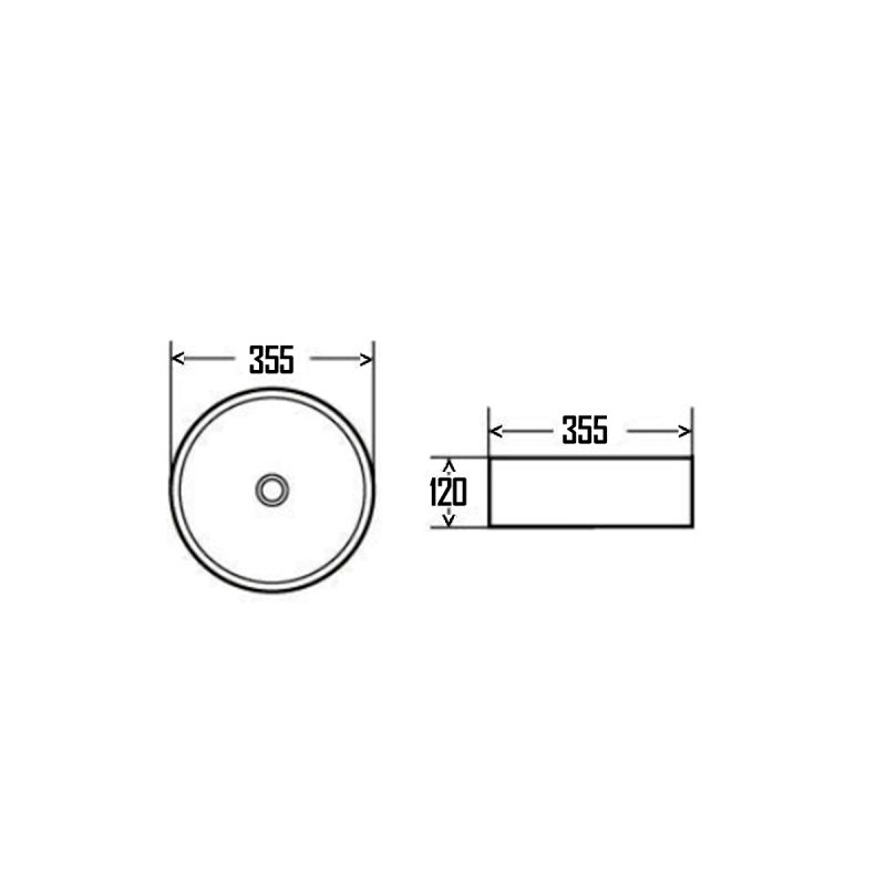 Раковина-чаша AQUAme 36 AQM5012MFG Светло-серая матовая