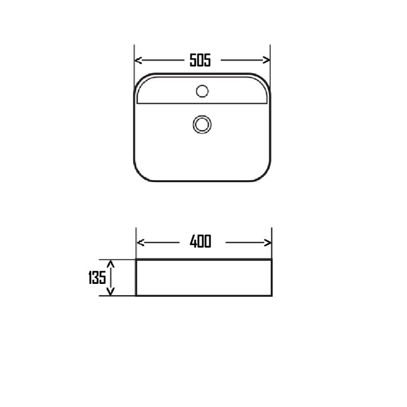 Раковина AQUAme 50 AQM5001 Белая глянцевая