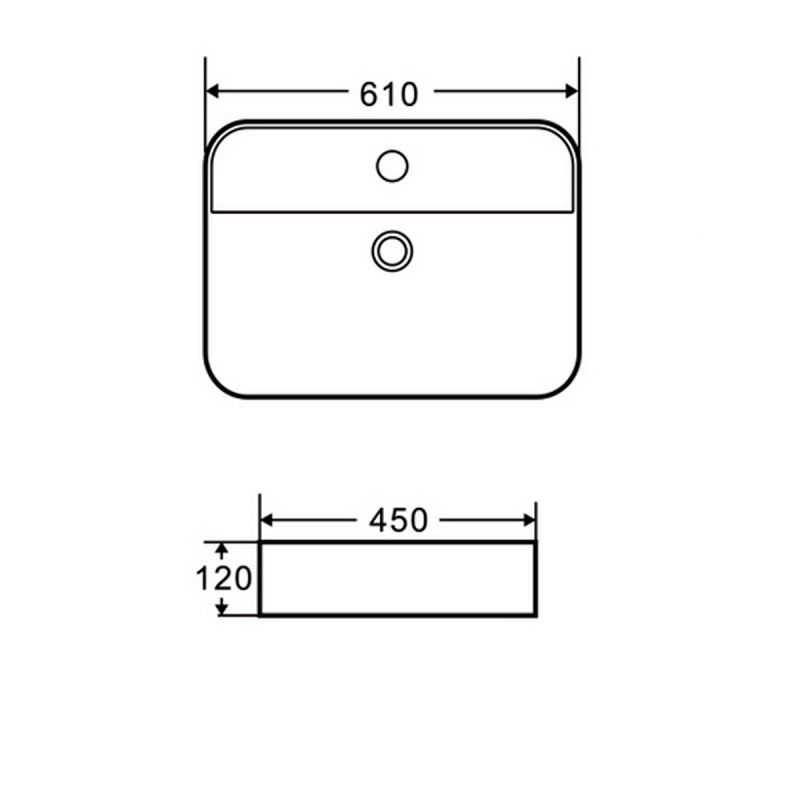 Раковина AQUAme 59 AQM5003 Белая глянцевая