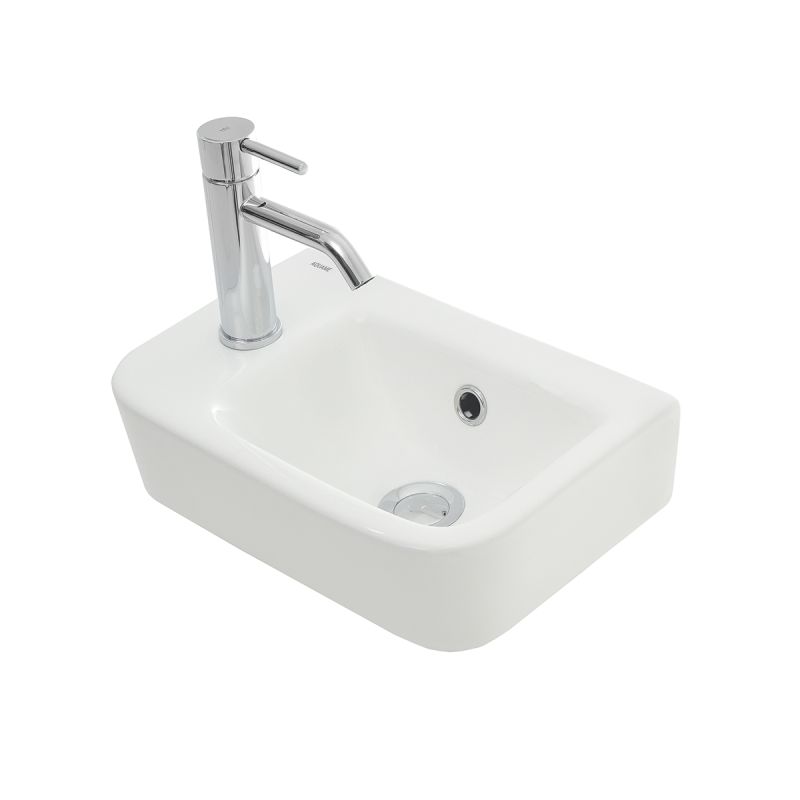 Раковина AQUAme 38 L AQM5006L Белая глянцевая