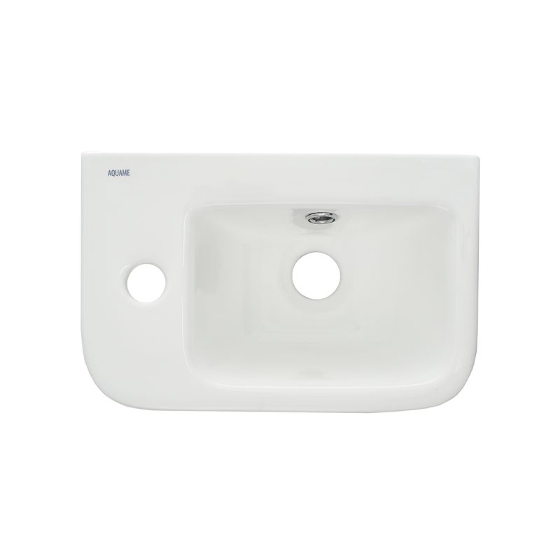 Раковина AQUAme 38 L AQM5006L Белая глянцевая