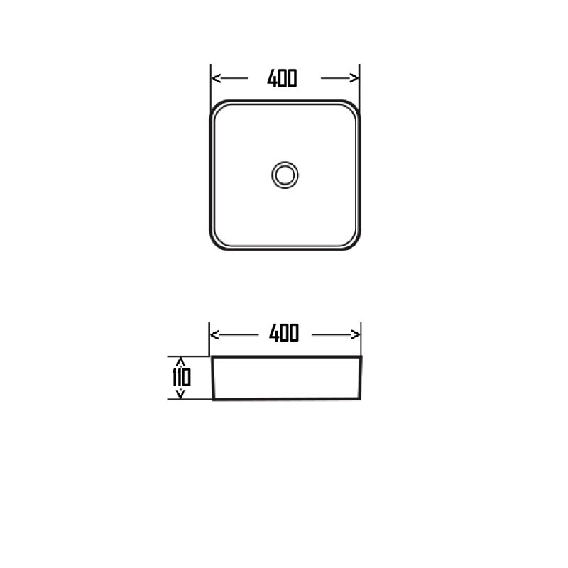 Раковина-чаша AQUAme 40 AQM5008 Белая глянцевая