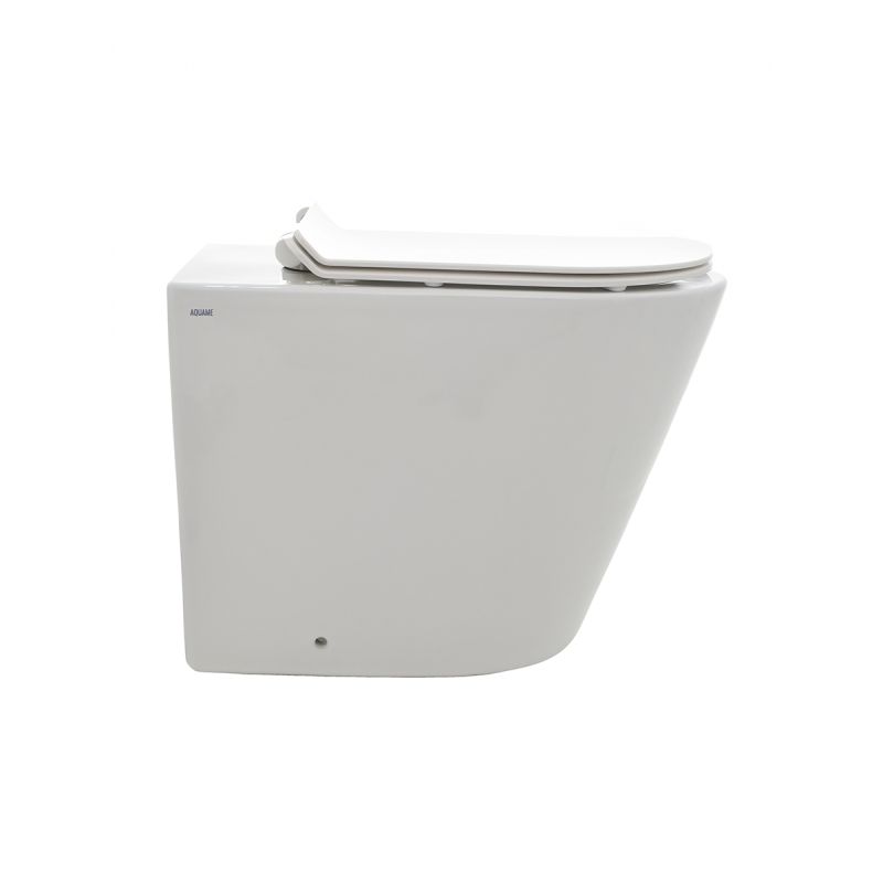 Унитаз AQUAme AQM3001 приставной Белый глянец с сиденьем Микролифт