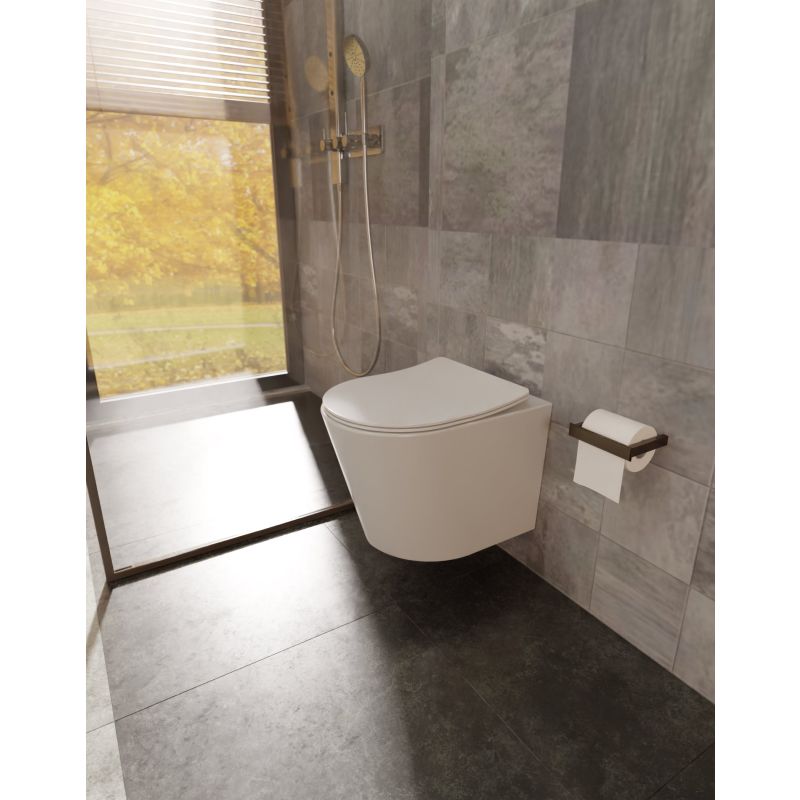 Унитаз AQUAme AQM2001 подвесной Белый глянец с сиденьем Микролифт