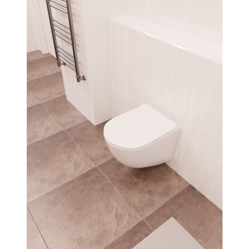 Унитаз AQUAme AQM2002 подвесной Белый глянец с сиденьем Микролифт