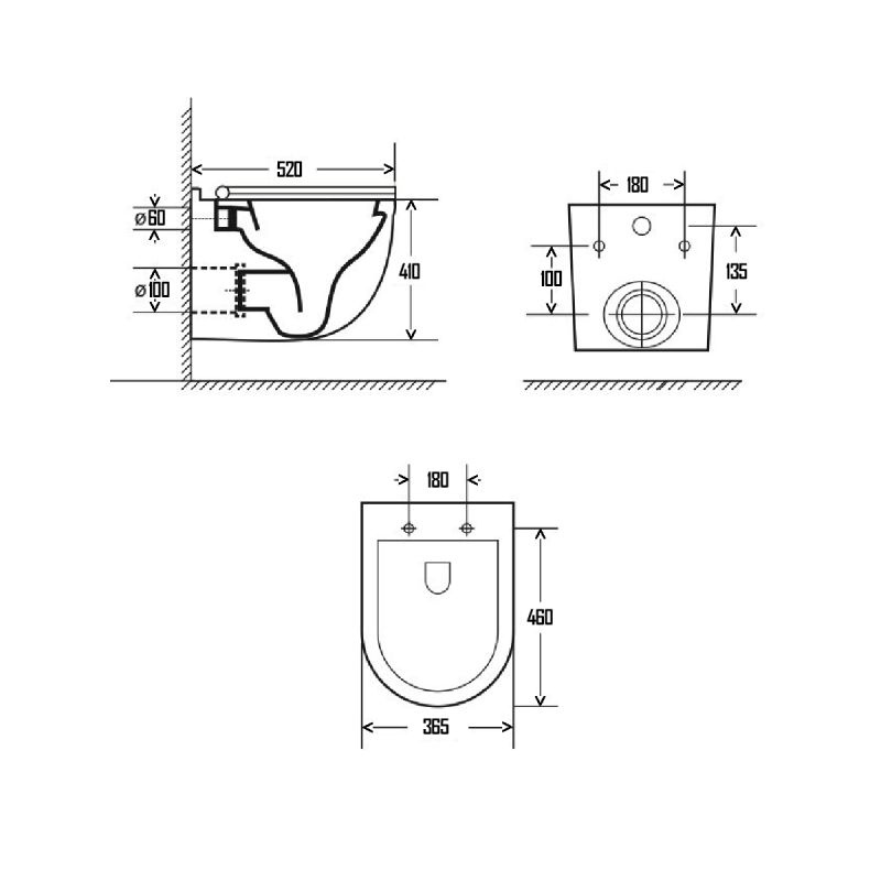 Унитаз AQUAme AQM2006 подвесной Белый глянец с сиденьем Микролифт