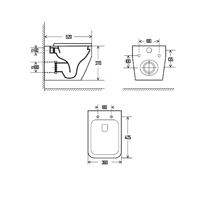 Унитаз AQUAme AQM2009 подвесной Белый глянец с сиденьем Микролифт
