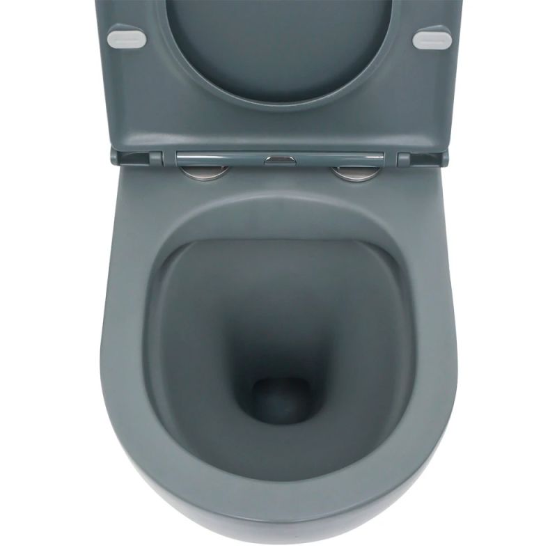 Унитаз AQUAme AQM2002MGR подвесной Серый с сиденьем Микролифт