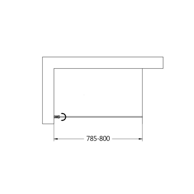 Шторка на ванну AQUAme 80 AQM2851 профиль Хром стекло прозрачное