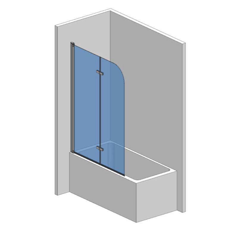 Шторка на ванну AQUAme 120 AQM2852B профиль Хром стекло прозрачное