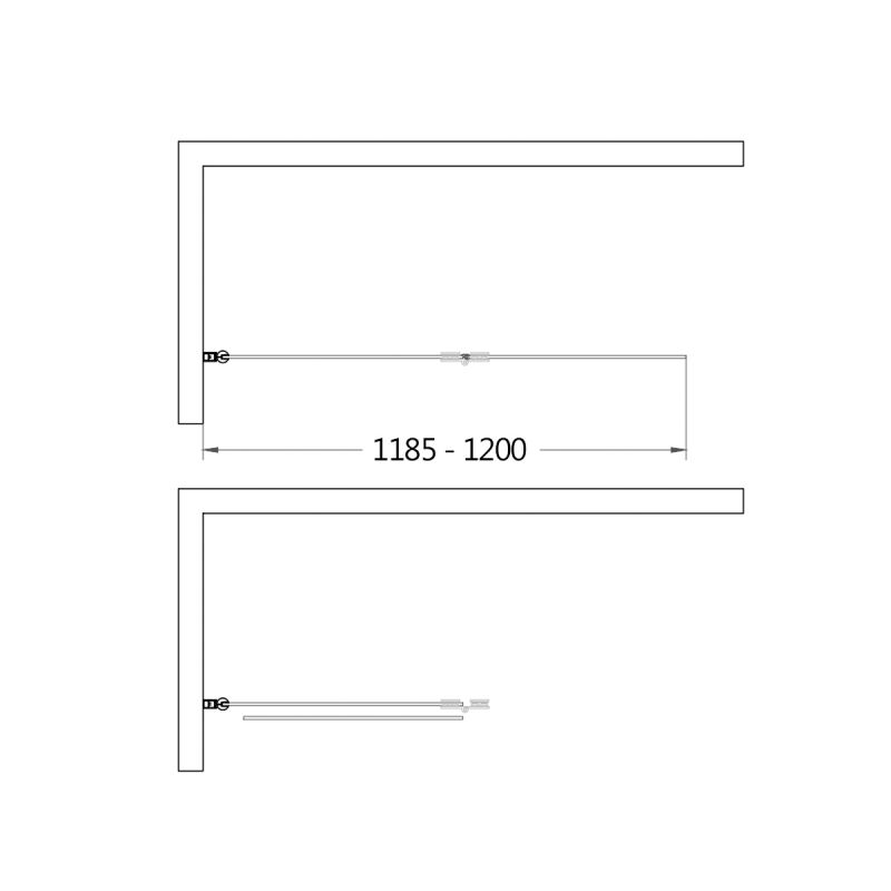 Шторка на ванну AQUAme 120 AQM2852B профиль Хром стекло прозрачное