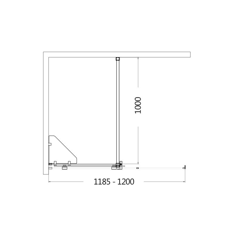 Шторка на ванну AQUAme 120 AQM6601-2 профиль Хром стекло прозрачное