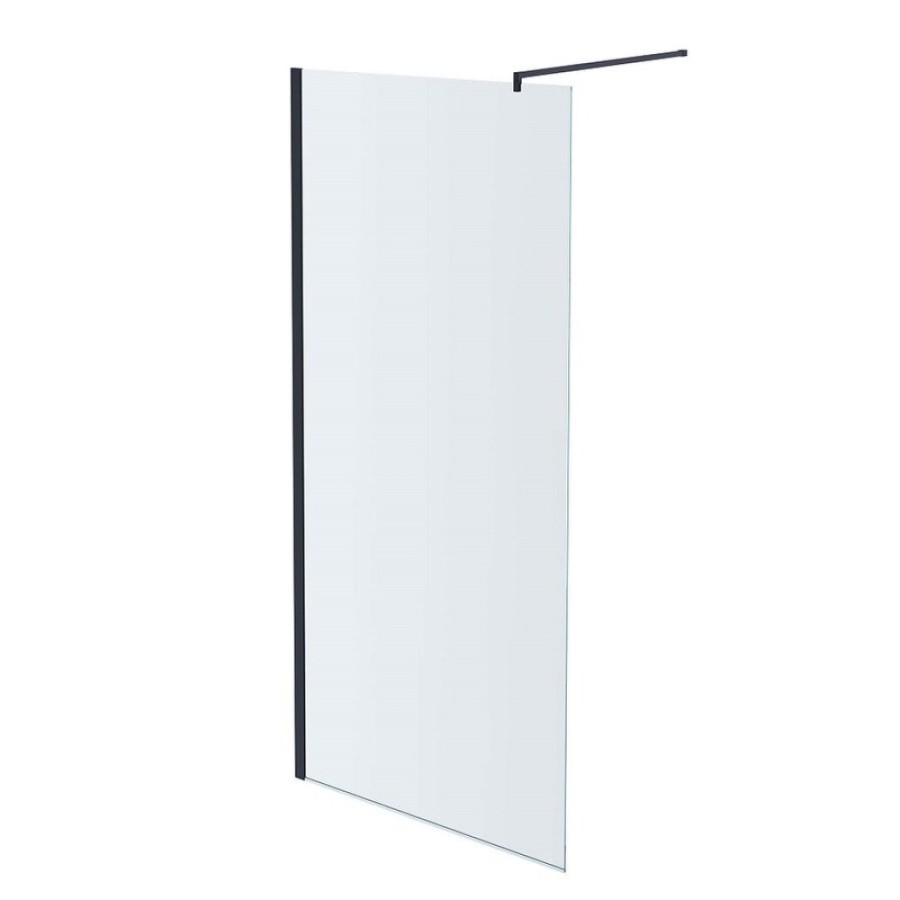 Душевая стенка Aquatek AQ WIW 08020GM, 80 см, Walk in, стекло прозрачное, профиль оружейная сталь