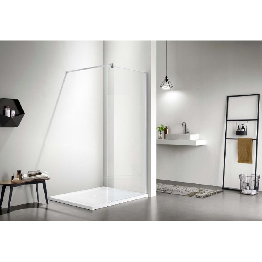 Душевая стенка Aquatek AQ WIW 11020CH, 110 см, Walk in, стекло прозрачное, профиль хром