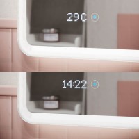 Зеркало Sancos Arcadia 1.0 90, с подсветкой, с косметическим зеркалом, 90 х 70 см, AR1.900