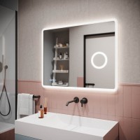 Зеркало Sancos Arcadia 1.0 90, с подсветкой, с косметическим зеркалом, 90 х 70 см, AR1.900