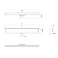Дренажный канал ALMAes Arianda 110 см, AR110BR, решетка под плитку, нержавеющая сталь, цвет бронза глянец