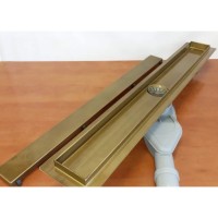 Дренажный канал ALMAes Arianda 110 см, AR110BR, решетка под плитку, нержавеющая сталь, цвет бронза глянец