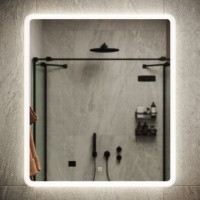 Зеркало Sancos Arcadia AR700, 70 x 80 см, с LED-подсветкой, сенсорный выключатель, холодный белый свет
