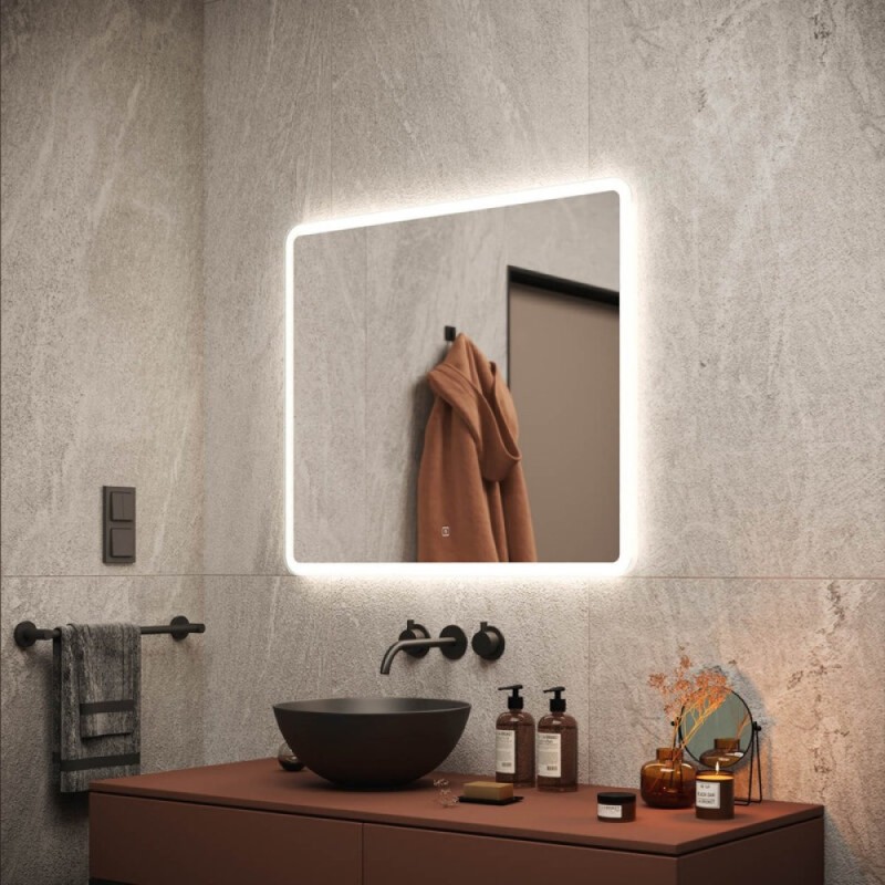 Зеркало Sancos Arcadia AR800 80, с подсветкой, 80 х 70 см