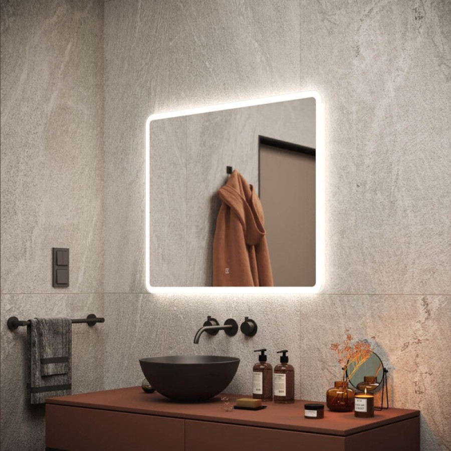 Зеркало Sancos Arcadia AR800 80, с подсветкой, 80 х 70 см