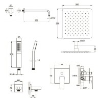 Душевая система BelBagno Arlie ARLIE-DSET-CRM, цвет хром
