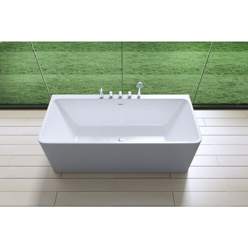 Акриловая ванна ARTMAX AM-601-1795-795 пристенная со сливом-переливом ,сифон в комплекте 