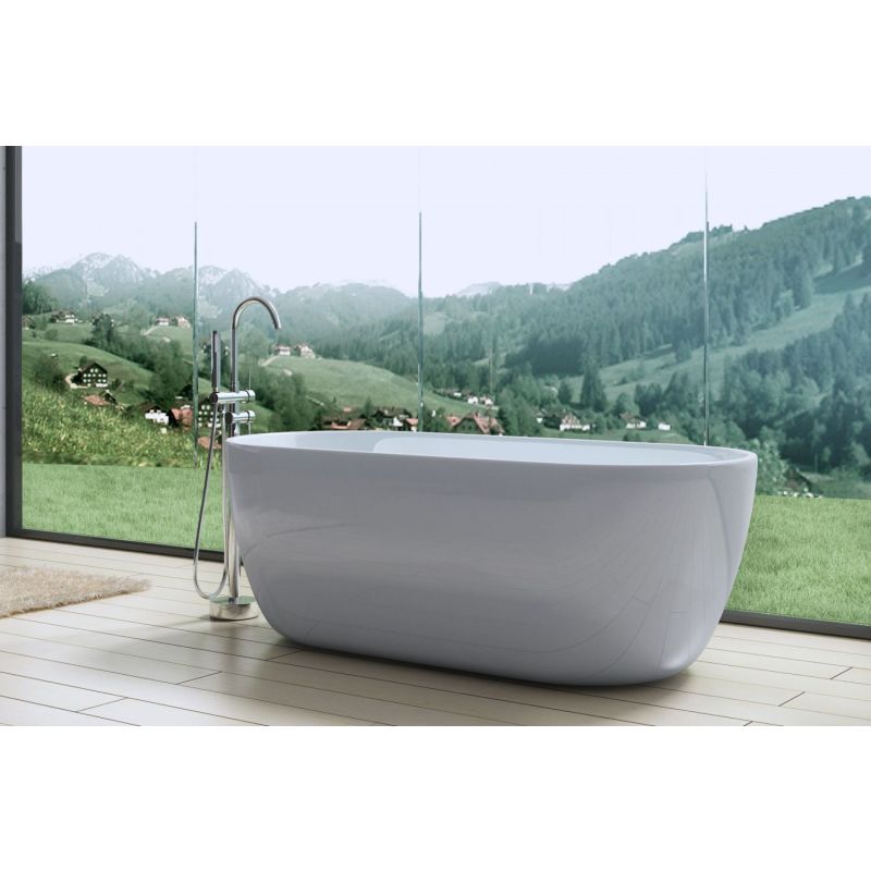 Акриловая ванна ARTMAX AM-518-1500-780 отдельно стоящая со сливом-переливом ,сифон в комплекте 