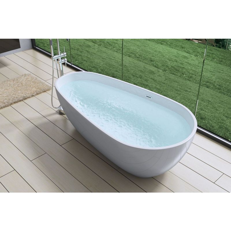 Акриловая ванна ARTMAX AM-506-1670-845 отдельно стоящая со сливом-переливом ,сифон в комплекте 