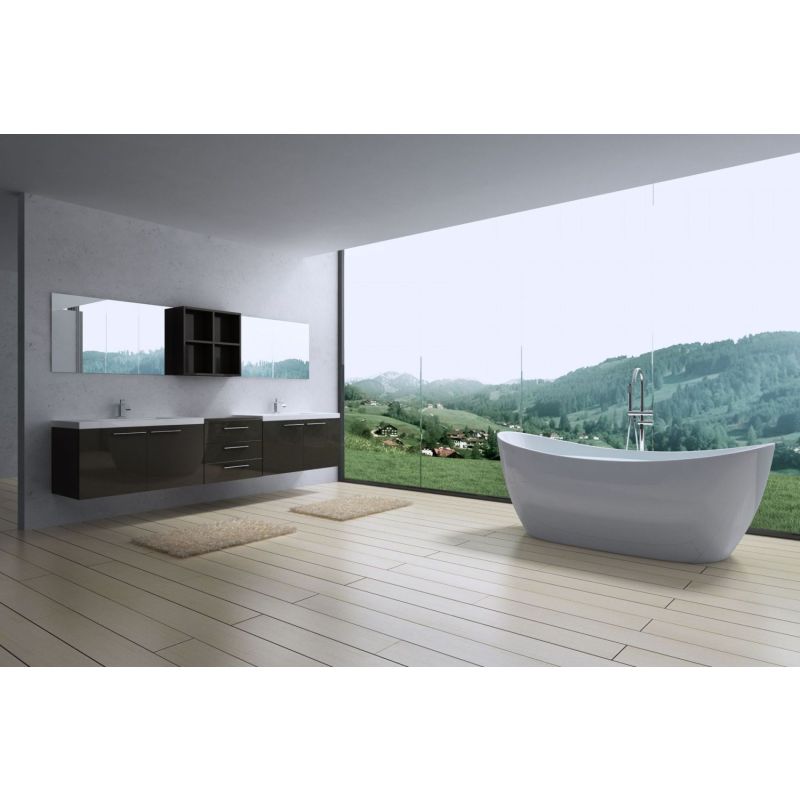 Акриловая ванна ARTMAX AM-502-1700-785 отдельно стоящая со сливом-переливом,сифон в комплекте 