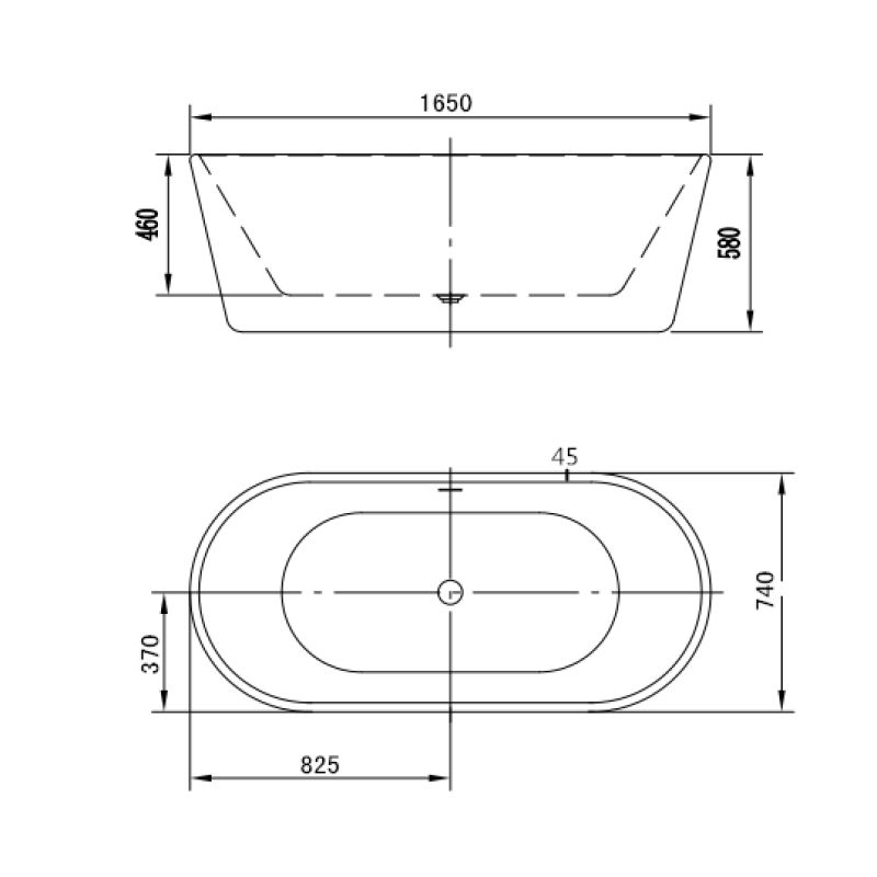 Акриловая ванна ARTMAX AM-200-1650-720