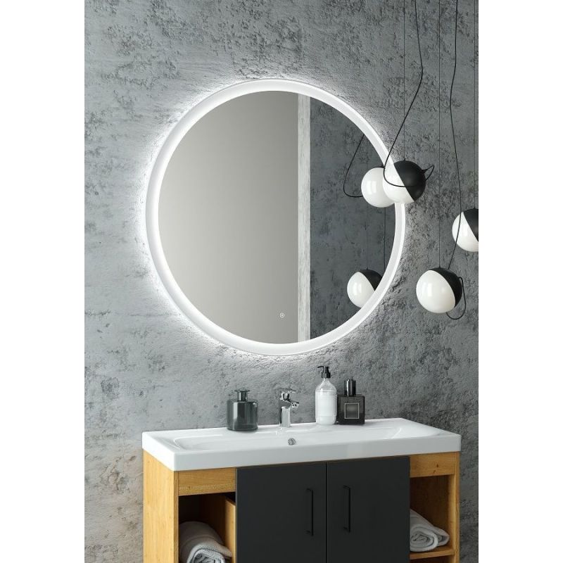 Зеркало с подсветкой ART&MAX Napoli AM-Nap-800-DS-F-White Зеркало с подсветкой ART&MAX Napoli AM-Nap-800-DS-F-White