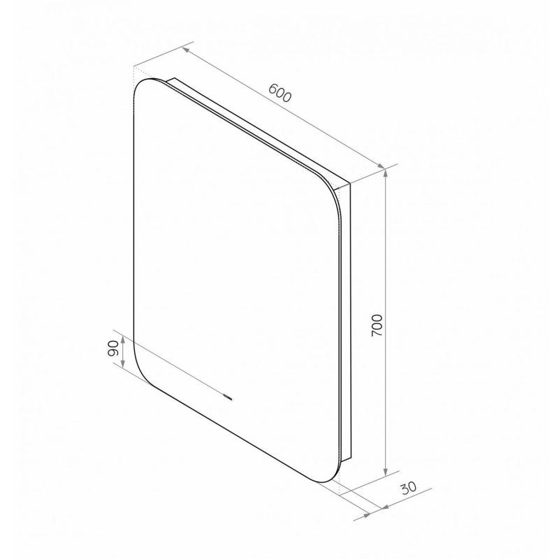 Зеркало с подсветкой ART&MAX Ravenna AM-Rav-600-700-DS-F