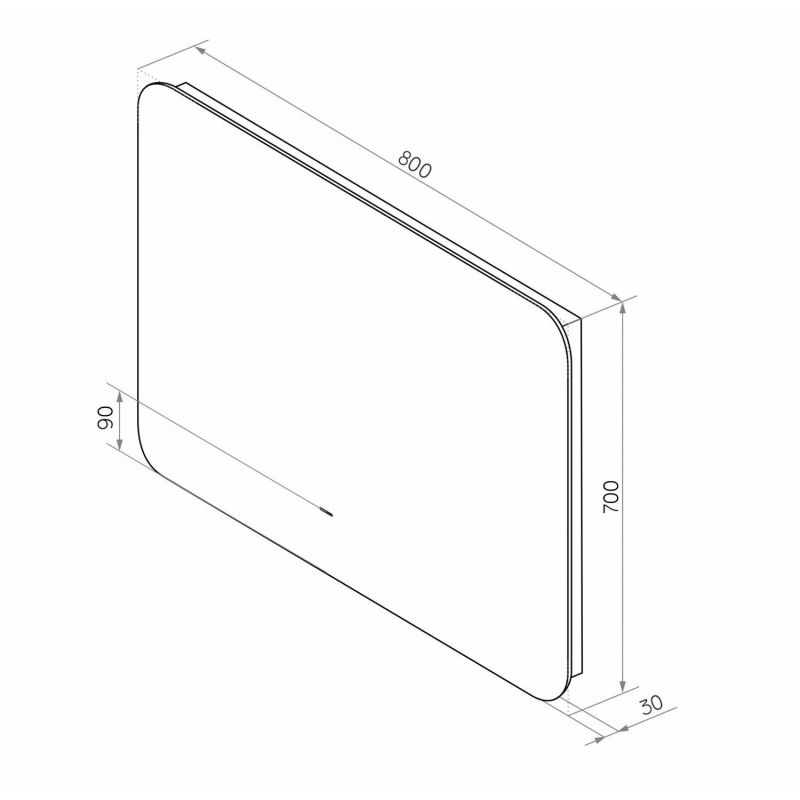 Зеркало с подсветкой ART&MAX Ravenna AM-Rav-800-700-DS-F