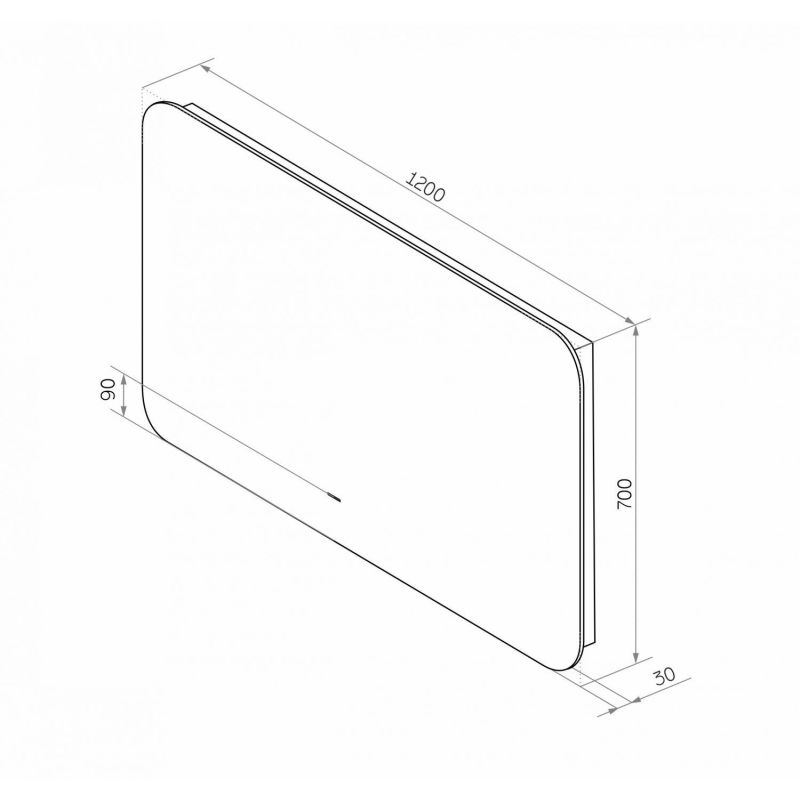 Зеркало с подсветкой ART&MAX Ravenna AM-Rav-1200-700-DS-F