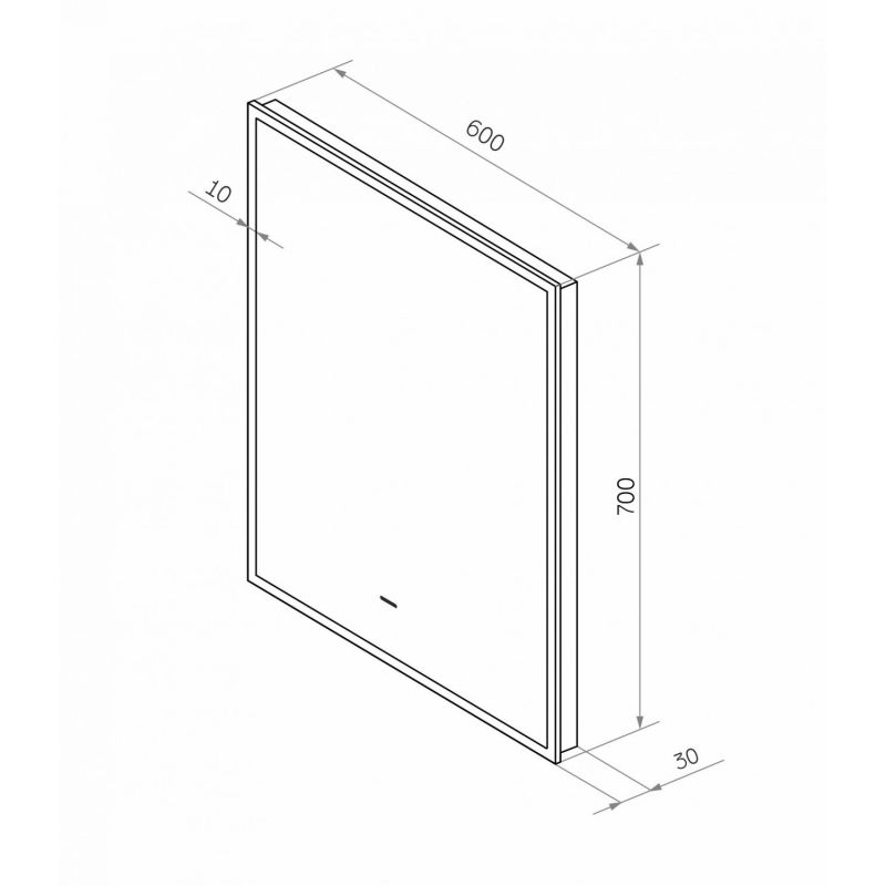 Зеркало с подсветкой Art & Max "Sorrento 600x700" AM-Sor-600-700-DS-F