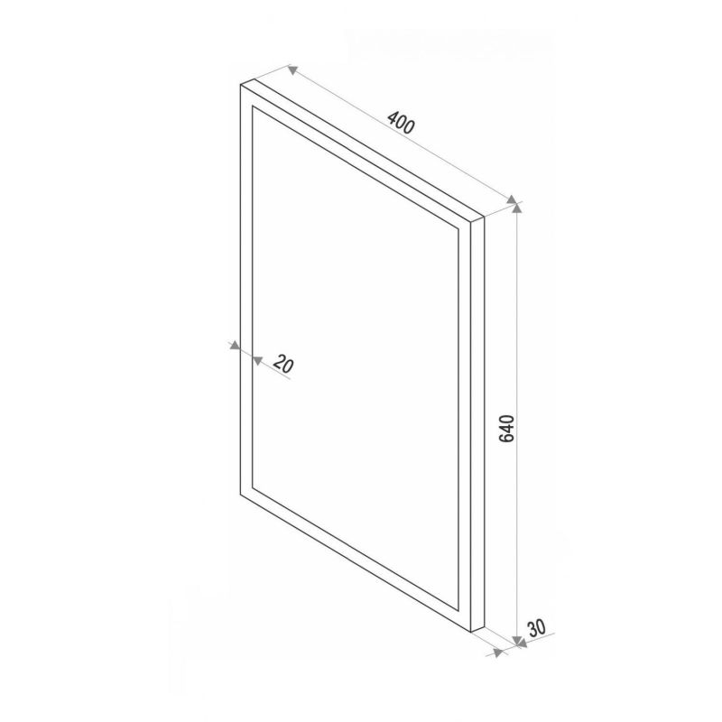 Зеркало с подсветкой ART&MAX FAMILY 400x640" AM-Fam-400-640-DS-F