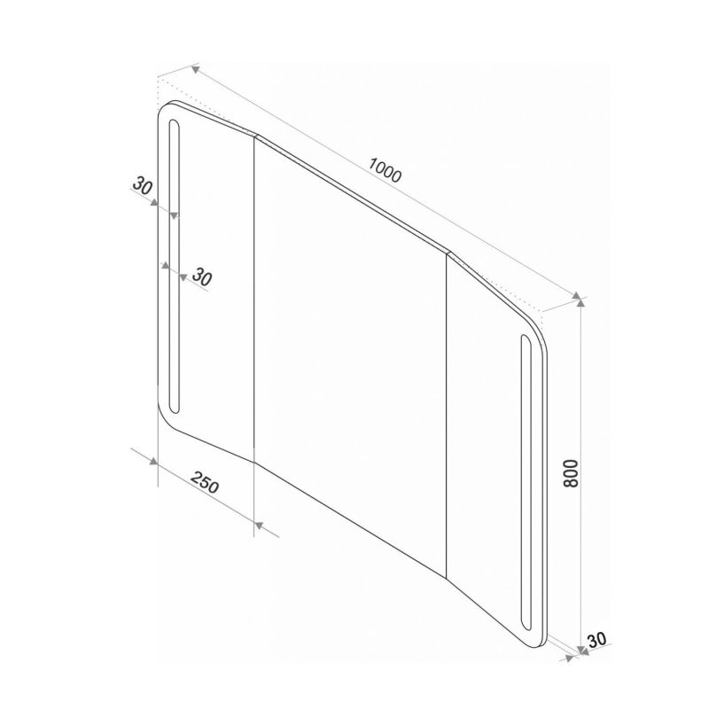 Зеркало с подсветкой ART&MAX TRENTO AM-Tre-1000-800-DS-F