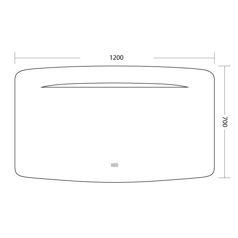 Зеркало с подсветкой и функцией антизапотевания ART&MAX GINA AM-Gin-1200-700-DS-F-H