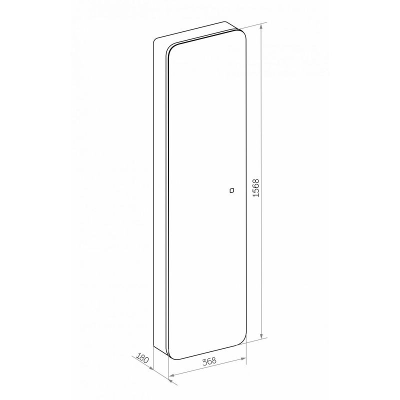 Зеркало-шкаф с подсветкой ART&MAX LECCE AM-Lec-360-1560-1D-DS-F-Nero