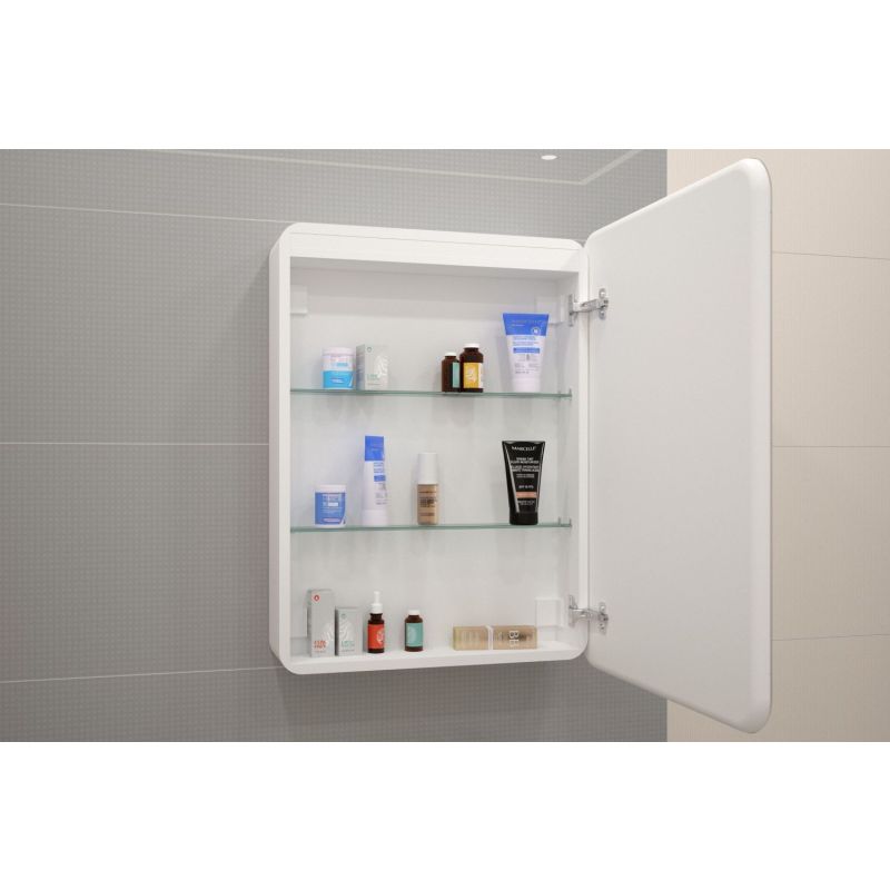 Зеркало-шкаф с подсветкой ART&MAX PLATINO AM-Pla-600-800-1D-R-DS-F