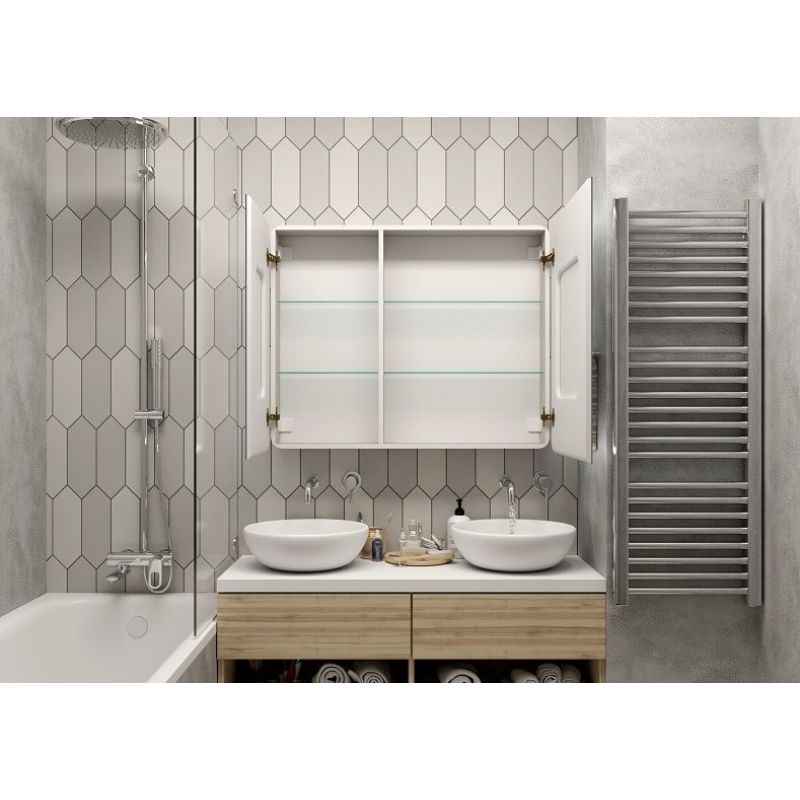 Зеркало-шкаф с подсветкой ART&MAX PLATINO AM-Pla-1000-800-2D-DS-F