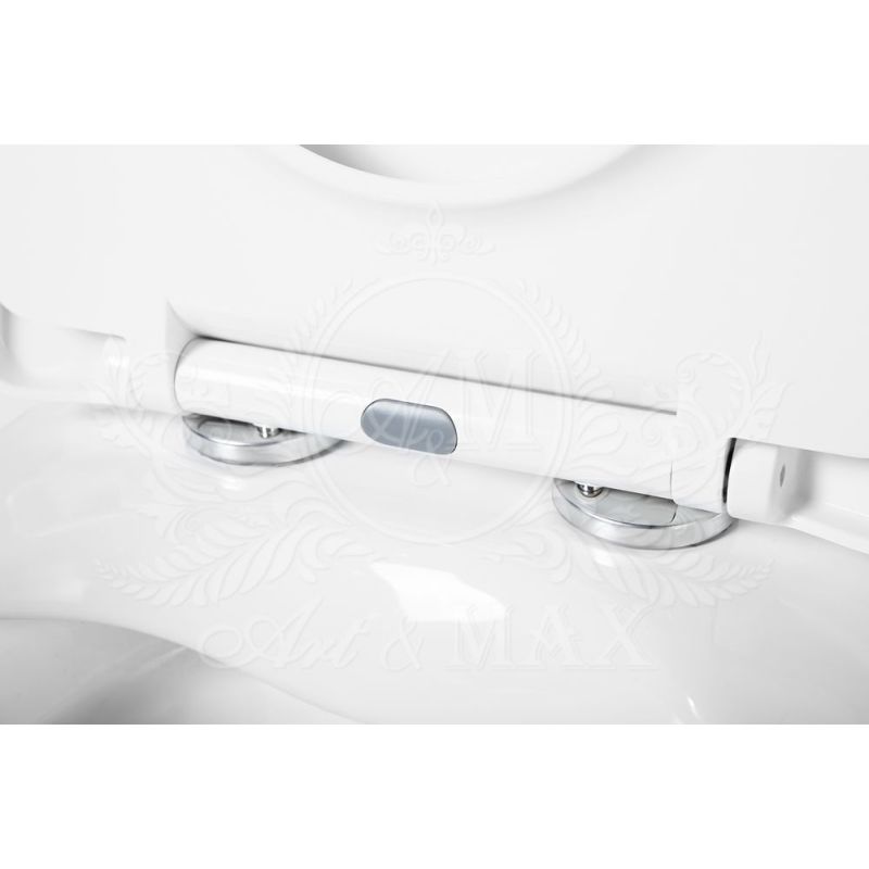 Сидение для унитаза с микролифтом из дюропласта, быстросьемное с металлическим креплением ART&MAX  AM016SC