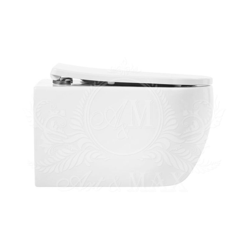 Сиденье для унитаза с микролифтом из дюропласта, быстросьемное с металлическим креплением ART&MAX AM2031SC