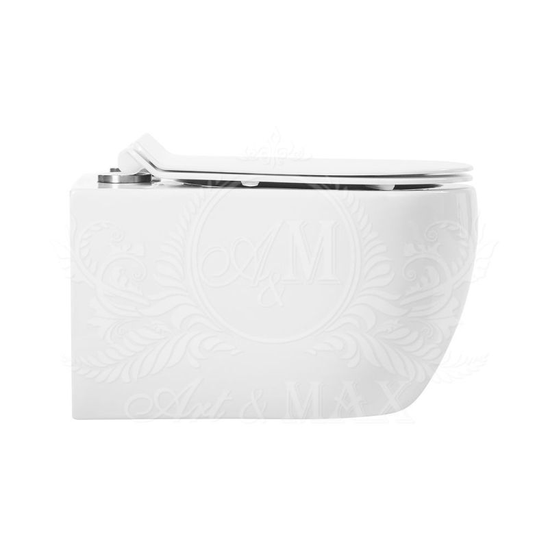 Сиденье для унитаза с микролифтом из дюропласта, быстросьемное с металлическим креплением ART&MAX AM2111SC