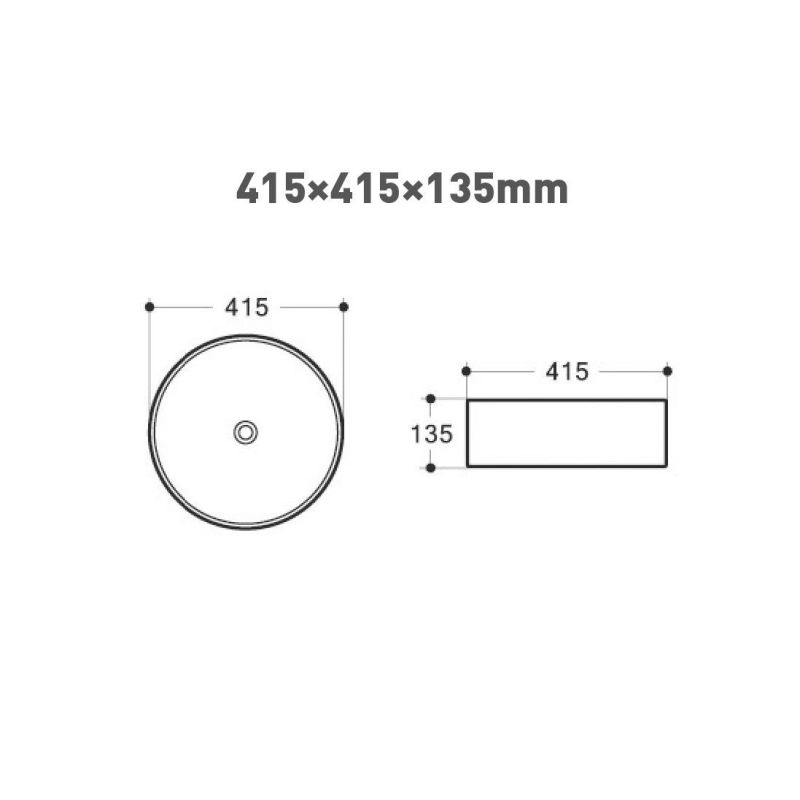 Раковина керамическая накладная Art&Max AM140-T