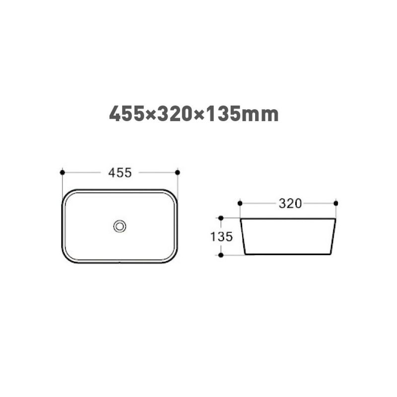 Раковина керамическая накладная Art&Max AM280-T