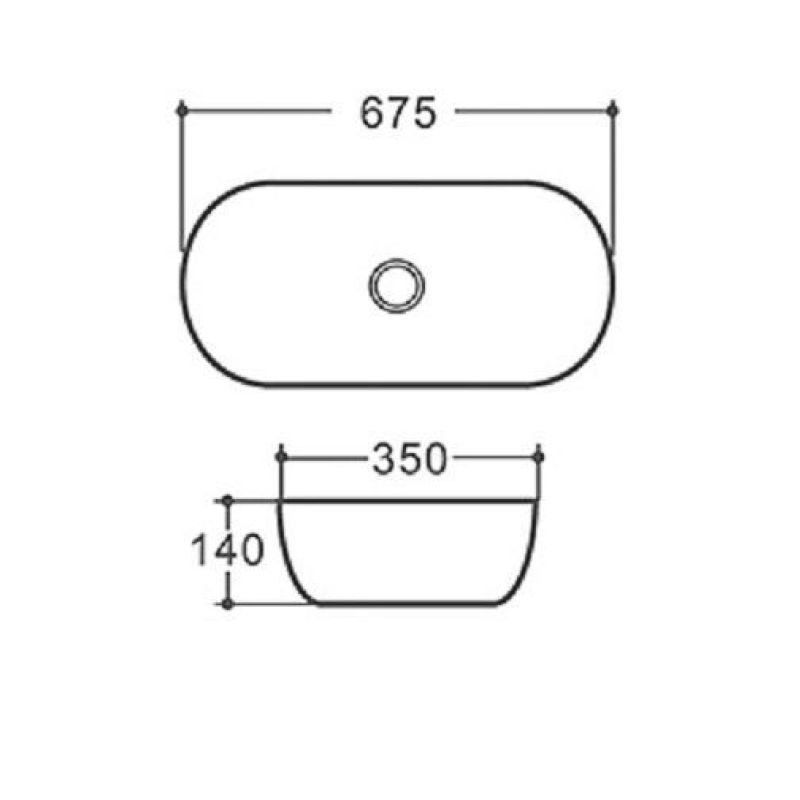 Раковина керамическая накладная Art&Max AM2810A